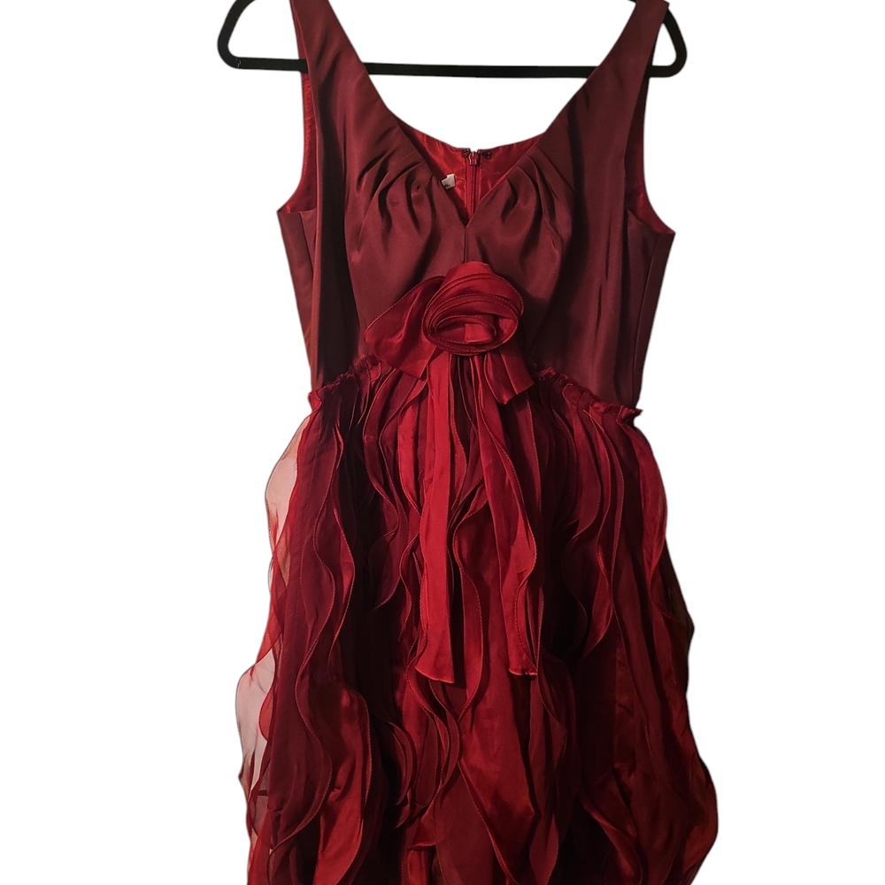 OSCAR de la RENTA Crimson Dress/Gown, Women's, Size 10 - NW - Picture 2 of 9
